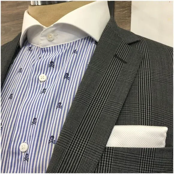 J CREW Mens Blazer Sport Coat Casual Jacket Size 38R 2 Button Wool Suit THOMPSON